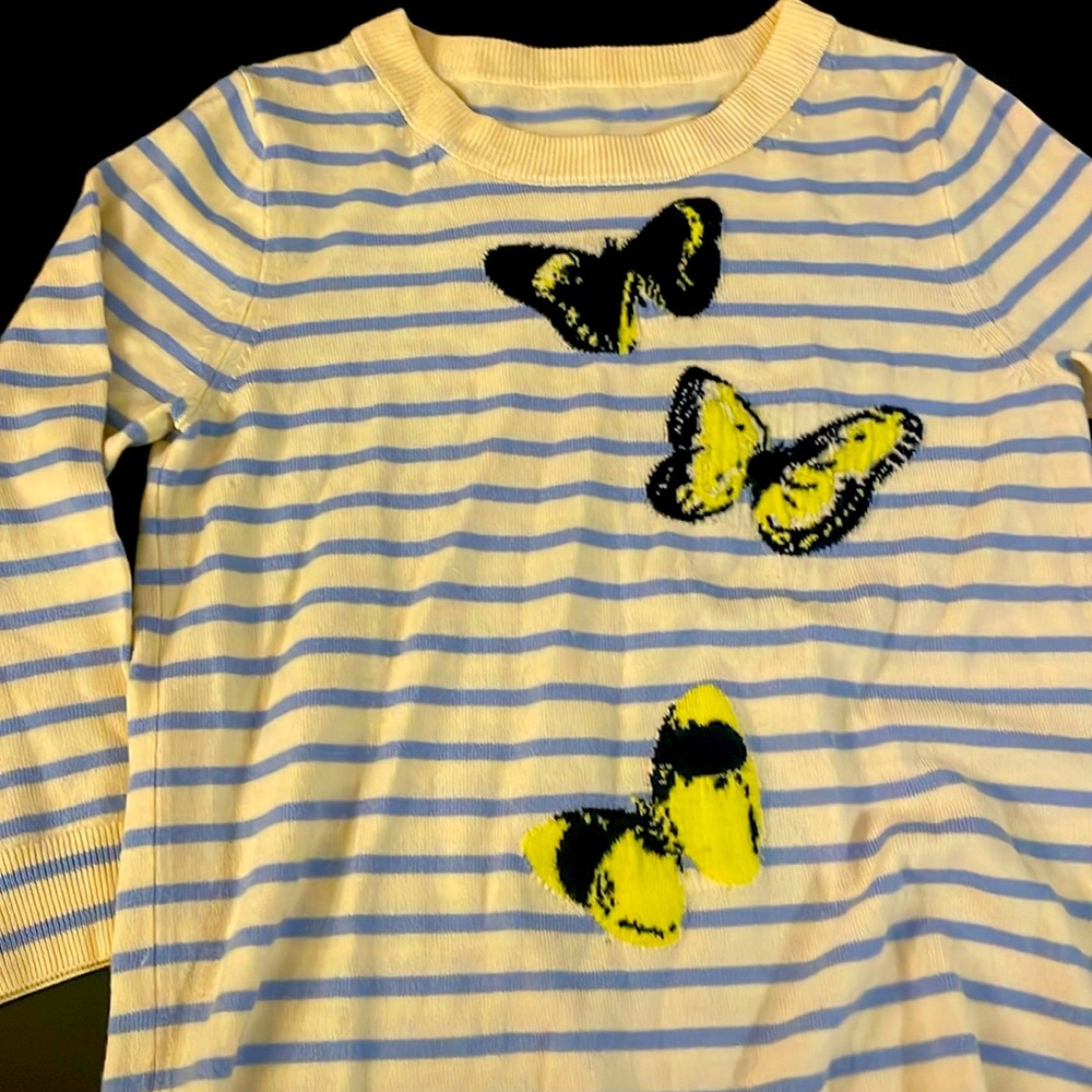 J.Crew  Merino Wool Crew Neck Butterfly Sweater ®